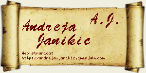 Andreja Janikić vizit kartica